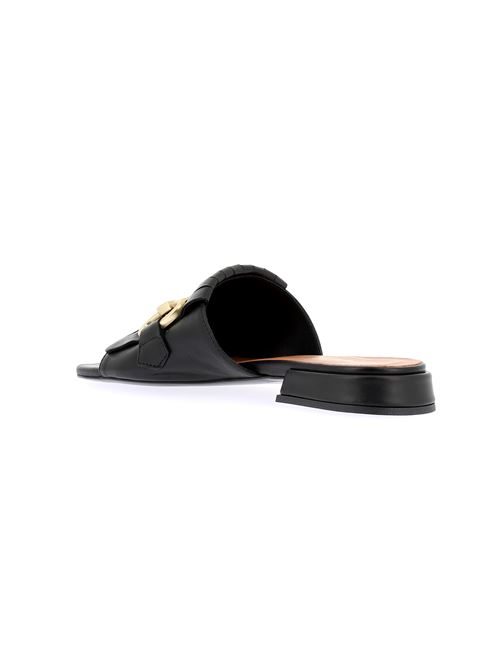 sabot da donna in pelle nera CHAMP DE FLEURS | 04.20Y